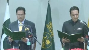 Newly Elected AJK Prime Minister Iftikhar Gilani Takes Oath of Office