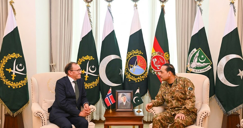 Norway Foreign Minister Meets Field Marshal Asim Munir in Rawalpindi