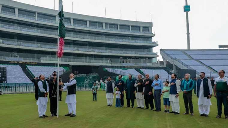 PCB Hosts Independence Day Flag-Hoisting Ceremony at Gaddafi Stadium