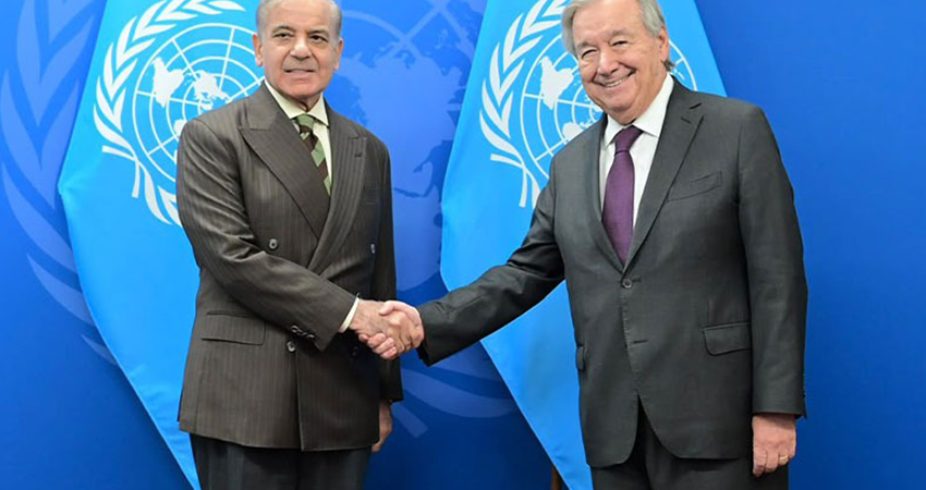 Prime Minister Shehbaz Sharif Meets UN Chief Antonio Guterres in New York