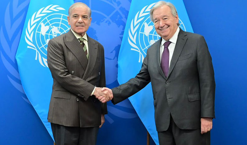 Prime Minister Shehbaz Sharif Meets UN Chief Antonio Guterres in New York