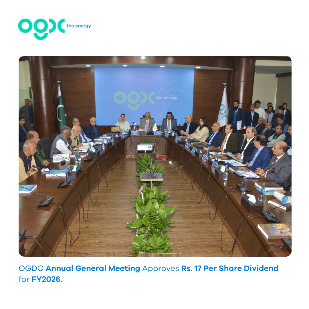 OGDCL Holds 29th Annual General Meeting in Islamabad, Declares Record-Breaking Total Annual Dividend of Rs. 17 Per Share (170%)
