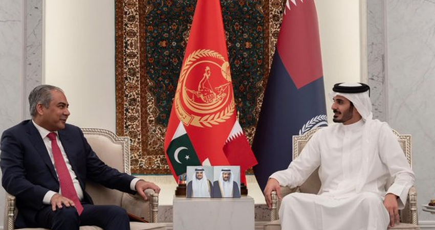 Interior Minister Mohsin Naqvi Meets Qatari Counterpart Sheikh Khalifa bin Hamad