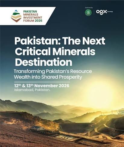 Pakistan Minerals Investment Forum 2026 Set for November 12-13 at Jinnah Convention Center, Islamabad; Global Investors and Experts to Attend