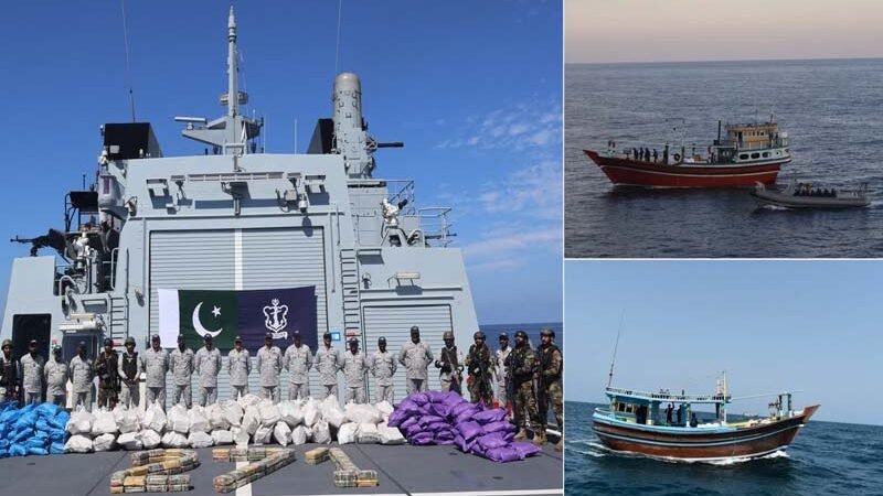 Pakistan Navy Seizes $96 Million Worth of Drugs from Hidden Compartments of Boats in Arabian Sea