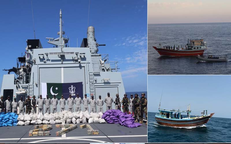 Pakistan Navy Seizes $96 Million Worth of Drugs from Hidden Compartments of Boats in Arabian Sea